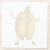 Dessous-de-verre En Verre Conjoined Bananas Comedy Duo (Dos)