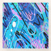 Dessous-de-verre En Verre Constellations Art Abstrait (Devant)