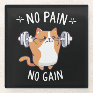 Dessous-de-verre En Verre Construisons du Muscle ! Salle de Sport !