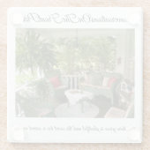 Dessous-de-verre En Verre Conversations sur le perron (Dos)