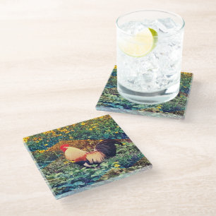 Dessous-de-verre En Verre Coq hawaïen