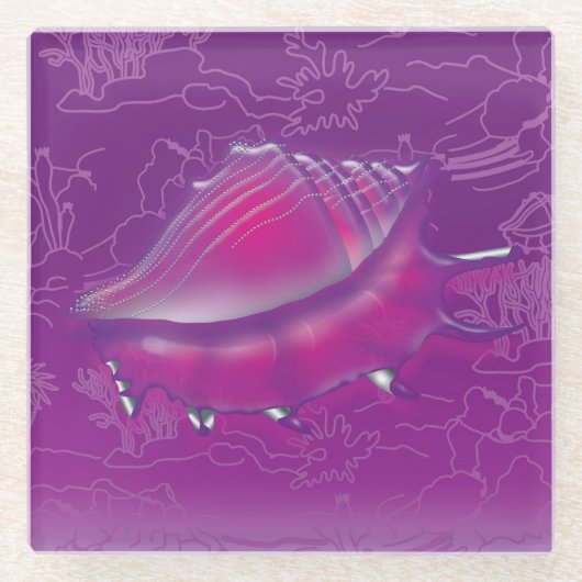 Dessous-de-verre En Verre Coquillage (Devant)