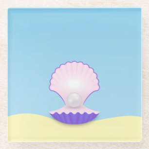 Dessous-de-verre En Verre Coquillage délicat