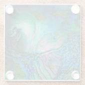 Dessous-de-verre En Verre Coquille d'ormeau bleue (Dos)