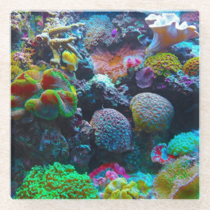 Dessous-de-verre En Verre Corail coloré