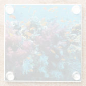 Dessous-de-verre En Verre Corail rose (Dos)