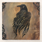 Dessous-de-verre En Verre Corbeau (Devant)