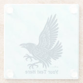 Dessous-de-verre En Verre Corbeau bleu dansant (Dos)