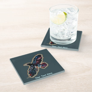 Dessous-de-verre En Verre Corbeau Iridescendant
