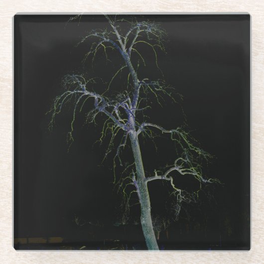 Dessous-de-verre En Verre Côté foncé 8 côtes (Devant)