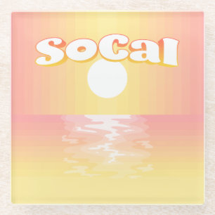 Dessous-de-verre En Verre Coucher de soleil SoCal
