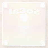 Dessous-de-verre En Verre Coucher de soleil SoCal (Dos)