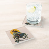 Dessous-de-verre En Verre Coucher du soleil (Incliné)