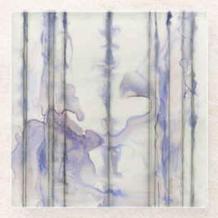 Dessous-de-verre En Verre Couleur d'aquarelle Violet Free Expression