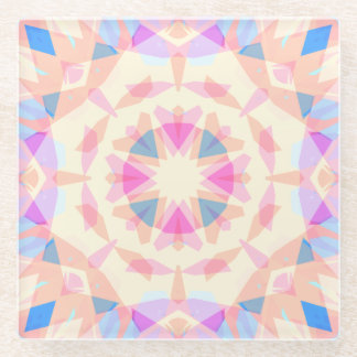 Dessous-de-verre En Verre Couleur douce rose bleu Magic Star Pastel Décor Ec