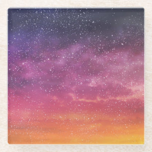 Dessous-de-verre En Verre Couleur magique : Enchantant Arrière - plan Sky.
