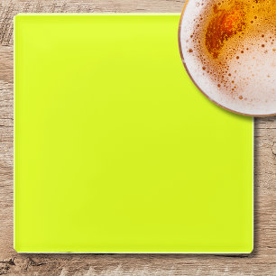 Dessous-de-verre En Verre Couleur Uni Chartreuse Néon Couleur Tendance