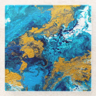 Dessous-de-verre En Verre Couleurs d'Imaginaire : Artistique Abstrait Arrièr