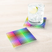 Dessous-de-verre En Verre Couleurs HTML Websafe (Incliné)