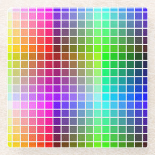 Dessous-de-verre En Verre Couleurs HTML Websafe