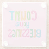 Dessous-de-verre En Verre Count your Blessings (Dos)