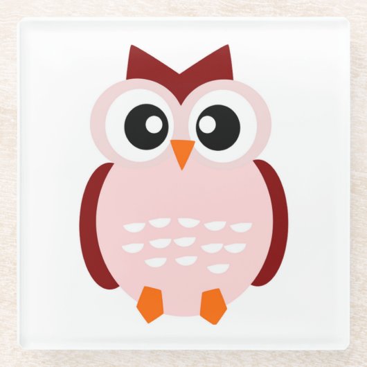DESSOUS-DE-VERRE EN VERRE COUPER OWL (Devant)