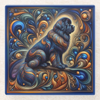 Dessous-de-verre En Verre Courants cosmiques Newfie