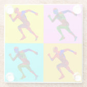 Dessous-de-verre En Verre Coureurs (Dos)