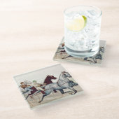 Dessous-de-verre En Verre Course d'attelages SUPÉRIEURE (Incliné)