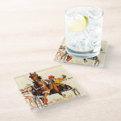 Dessous-de-verre En Verre Course de harnais (Incliné)