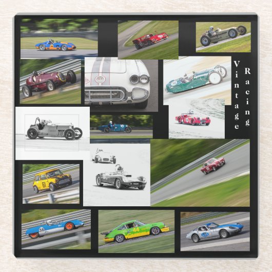 Dessous-de-verre En Verre Course vintage (Devant)