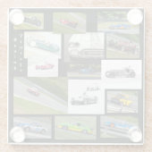 Dessous-de-verre En Verre Course vintage (Dos)