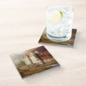 Dessous-de-verre En Verre Courte médiévale du château (Incliné)