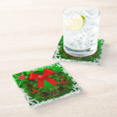 Dessous-de-verre En Verre Courtoisie de Noël (Incliné)