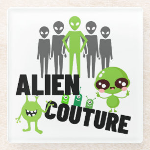 Dessous-de-verre En Verre couture Alien.w