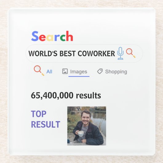 Dessous-de-verre En Verre Coworker PHOTO Cadeaux Boss Infirmière Enseignant (Devant)
