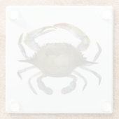 Dessous-de-verre En Verre Crabe d'aquarelle - gris (Dos)