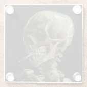 Dessous-de-verre En Verre Crâne avec brûler la cigarette Vincent van Gogh Ar (Dos)