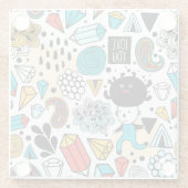 Dessous-de-verre En Verre Crazy head (Dos)