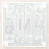 Dessous-de-verre En Verre Create Your Custom Photo Collage Rustic Farmhouse (Dos)
