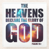 Dessous-de-verre En Verre Création chrétienne : les cieux déclarent gloire d (Devant)