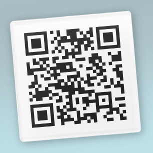 Dessous-de-verre En Verre Création instantanée de code QR (en entrant votre 