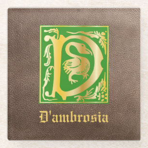 Dessous-de-verre En Verre Créatures mythiques du XVIe siècle Capitale déc