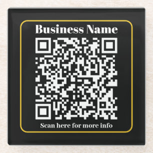 Dessous-de-verre En Verre Créer un code QR d'entreprise scannable instantané