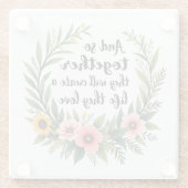 Dessous-de-verre En Verre Créer une vie qu'ils aiment (Dos)