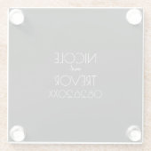 Dessous-de-verre En Verre Créer votre propre - Noir (Dos)