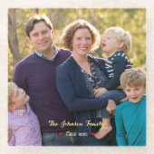 Dessous-de-verre En Verre Créez votre propre Dessous de verre photo de famil (Devant)