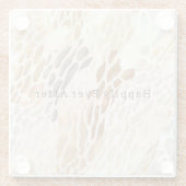 Dessous-de-verre En Verre Crème de plage Animal Abstrait (Dos)