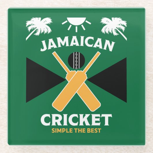 Dessous-de-verre En Verre Cricket jamaïcain (Devant)