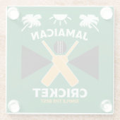 Dessous-de-verre En Verre Cricket jamaïcain (Dos)